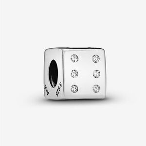 Set (2) Pandora Sparkling Dice Charm